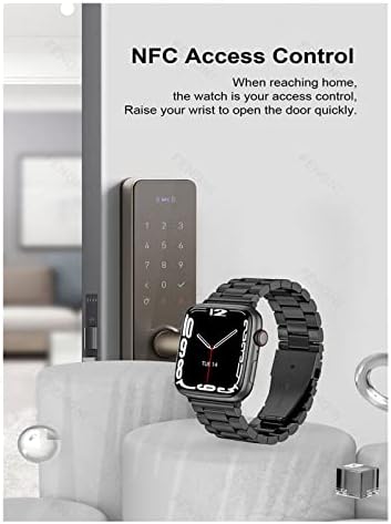 Byoka Smart Watch Stainless Steel SmartWatch Bluetooth Chamadas de saúde Sports Sports NFC Women Watches