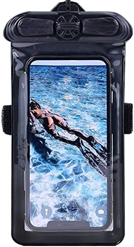 Caixa de telefone Vaxson Black, compatível com Samsung Galaxy M13 5G Bolsa impermeável à prova