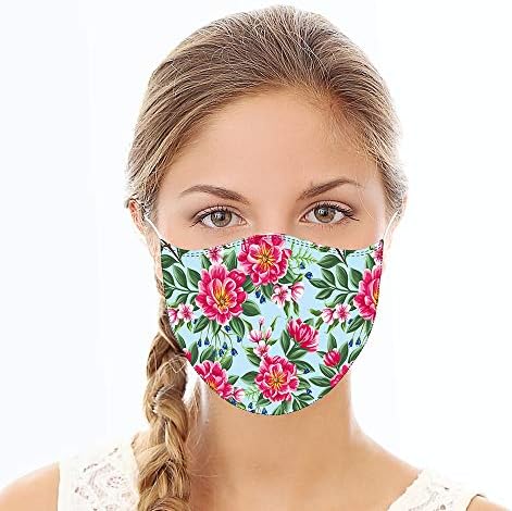 Briarwood Lane Blue & Pink Floral Reutilable pano Face Mask