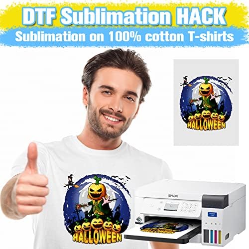Yamation DTF Filme e pó para impressora de sublimação DTF, 8,3 × 11,7 polegadas 50 folhas de filme DTF e