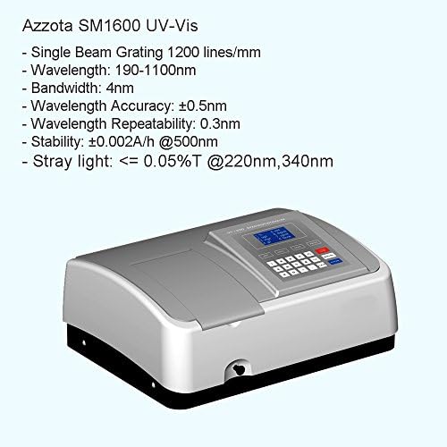 Azzta SM-1600, espectrofotômetro UV-vis de 4nm, faixa de comprimento de onda: 190-1100 nm