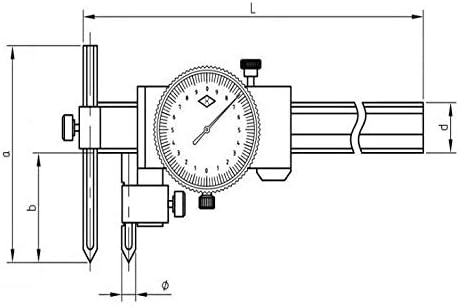 Pinça de discagem de aço inoxidável Meteto de precisão para a faixa de medição de distância central de 0-200mm