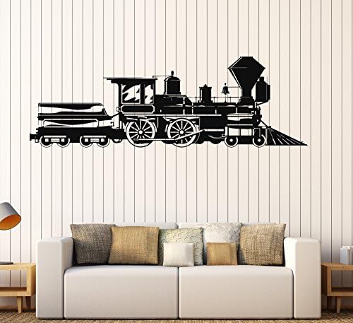Locomotiva de trem de vinil Locomotiva Ferroviário Ferroviário de crianças adesivos de parede de
