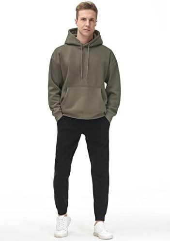 The Gym People People's Men Fleece Pullover Capuze Fit Ultra Ultra Molded Sweatshirt com bolsos