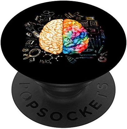 Cérebro colorido - Ciência e Arte - Neurociência Popsockets Popgrip: Grip Swappable para telefones