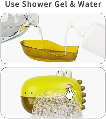 Tiyol Bubble Machine Bath Toys, fabricante automático de bolhas para crianças pequenas, Modo Música/Silêncio, Divertido