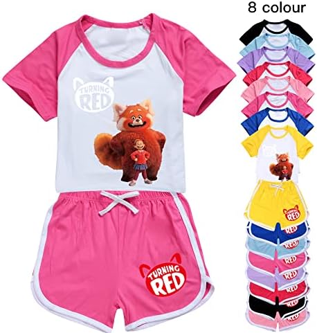 Toddler Girls Roupa de camiseta de manga curta e shorts 2 PCs Conjunto de roupas de verão