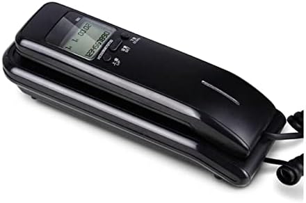 Telefone com fio Mxiaoxia com tela LCD dupla, identificação de chamadas, sistemas duplos, telefone da mesa