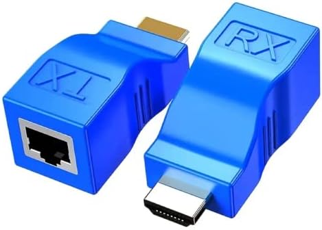 LFDECOR HDMI Extender, HDMI a RJ45 Repetidor de conversor Extender Cable Extender sobre Cat 5E /6 1080p até 30m