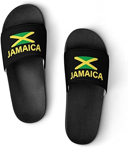 Sandálias de bandeira da Jamaica não deslizam chinelos de dedo do pé para massagem Banho