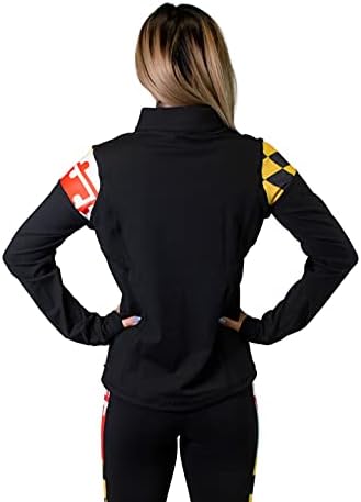 Maryland Flag Yoga Track Jacket Black