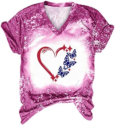 Lcepcy American Flag Heart Camise
