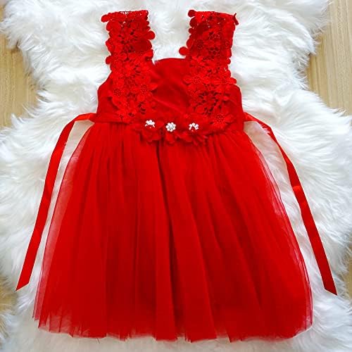 Vestido de renda de flor de menina de menina bgfks elegante para a princesa criança tule para a festa