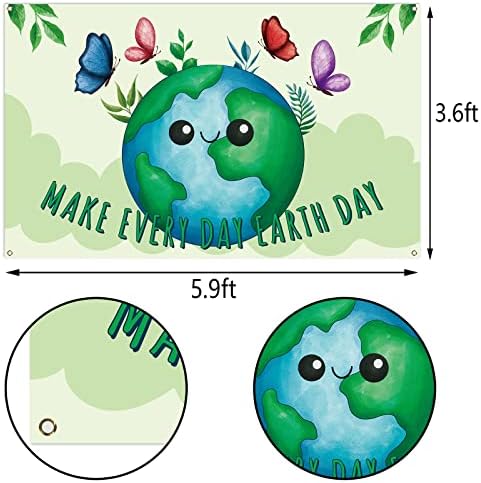 Happy Earth Day Photo Booth Backdrop Decoração de festa temática Salvar nossa sala de aula do planeta decoração