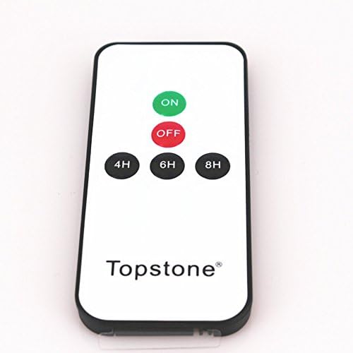 Topstone Remote Remote LED Light Light, White Flickering Bulb, Bateria LED de bateria duradoura
