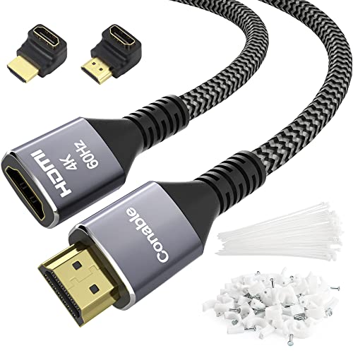 Cabo de extensão HDMI 4K 15 pés, HDMI 2.0 Extender macho macho a fêmea, cobre puro 3d 4k a 60Hz 2160p 1080p HDR