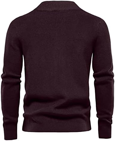 Wocachi Men's Full Full Up Sweater Sweater Slim Fit Mock pesco