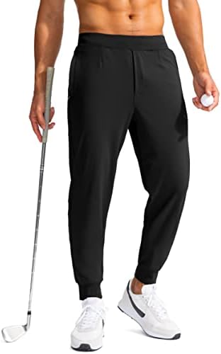 G Gradual Men's Golf Pontas com bolsos de zíper para calças de pista de moletom de pista de pista de pista de pista