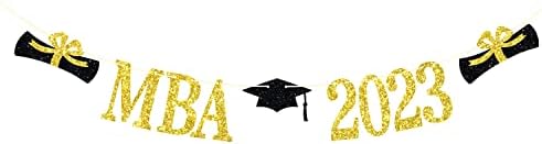 2023 Banner de MBA, Parabéns Banner de Masters, 2023 Decorações de festa de graduação em mestrado