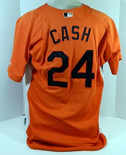 2007-08 Baltimore Orioles David Cash 24 Game usou Orange Jersey BP Ext St 48 2 - Jogo usado MLB Jerseys