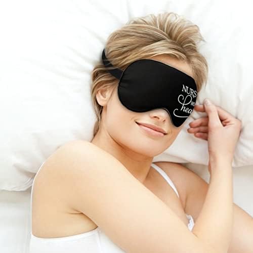 A enfermagem é uma obra de máscara de olho do sono coração tampas macias, bloqueando luzes vendidas com cinta