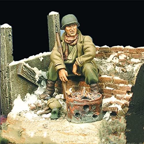 1/32 Resina Figura Soldado Modelo da Segunda Guerra Mundial Soldado Resina Miniatura Kit // 6fs-3