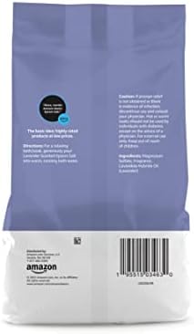 Brand - Solimo Epsom Salk, sulfato de magnésio USP, 8 libras, 128 onças, pacote de 3 e básico