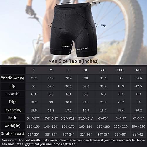 Souke Sports de calcinha de ciclismo masculino de ciclismo 4D Bike acolchoado Bicicleta MTB Shorts