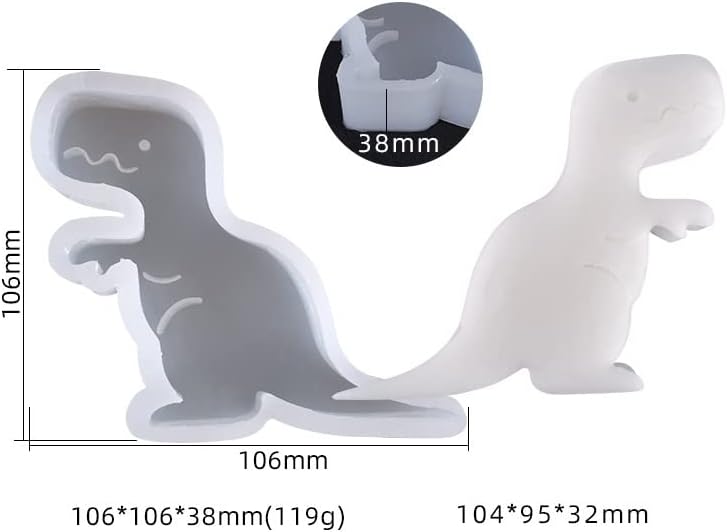 3D Silicone Candle Mold Animal Resina Molde de dinossauro Moldes epóxi Cute Owl Giraffe Elephant Frog Mold