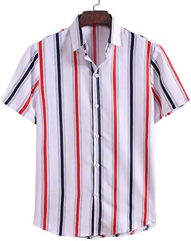 Camisetas masculinas de verão Moda de verão masculina impressa camisa de manga curta estampada confortável