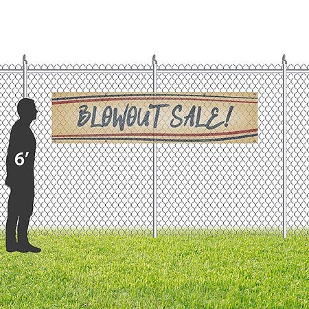 CGSignLab | Blowout Sale -Notalgia Stripes Banner de vinil de malha ao ar livre resistente ao vento | 8'x2 '