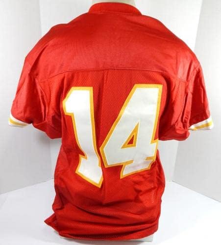 1999 Kansas City Chiefs 14 Game usou Red Jersey 46 DP32121 - Jerseys de Jerseys usados ​​na NFL não assinada