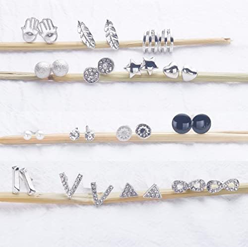 42/ 36Pairs variados múltiplos brincos de bretas de joias Conjunto de jóias com cartão para mulheres meninas