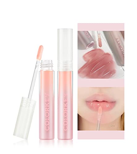 Colorkey Crystaline Aqua Lip Oil | Cuidados labiais, brilho claro, tonalidade brilhante hidratante, revitalizante