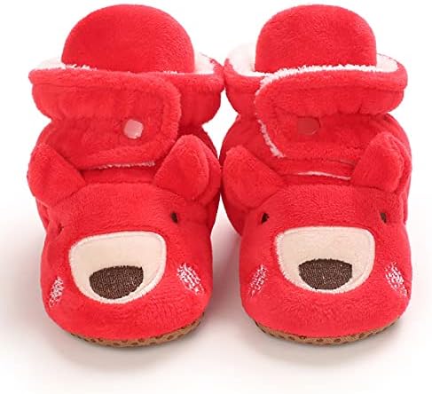 Natal Baby Cotton Boots Sapatos de algodão quente macio confortável infantil aquecendo aquecendo casa criança