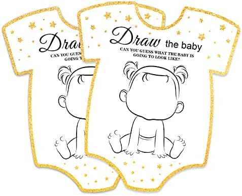 Cartões de jogo para chá de bebê, cartão em forma de sorte
