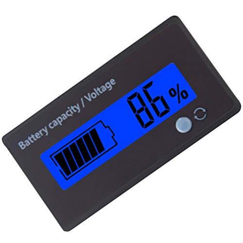 Wakauto Tester de bateria Automotive 2pcs Monitor de bateria LCD Visor LCD Capacidade de bateria digital