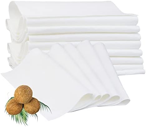 Panos de limpeza de fibra de coco de coco bytelive, pacote de 10 pacote 11,8 x11.8 toalhas de prato