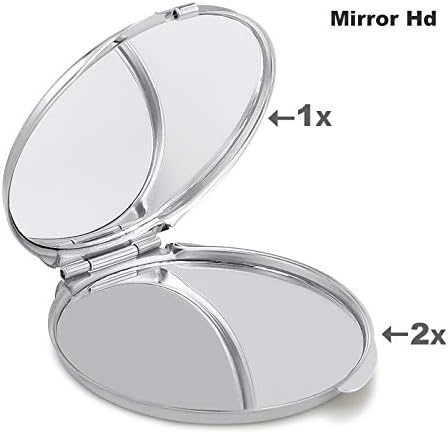 Espelho de bolso compacto de zumbi espelho portátil espelho cosmético dobramento de dupla face 1x/2x ampliação