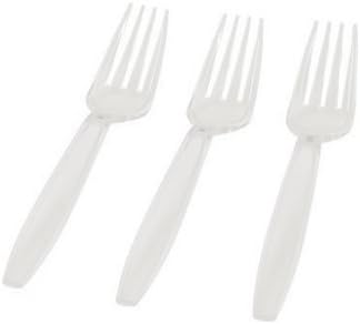Configurações da Fineline 2523-WH, FlairWare White Plástico Forks, Forks de comida quente de