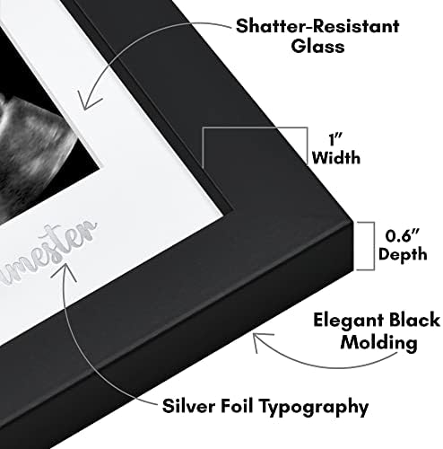 AmericanFlat Sonogram Picture Picture Frame -16x6 ”Ultrassom Photo Frame para varredura por ultrassom para três