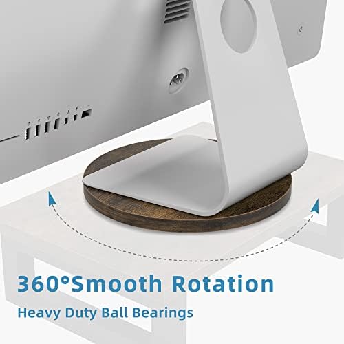 Yaohuoo Riser rotativo de monitor Riser com base giratória de 360 ​​°, suporte de mesa com pernas de aço para