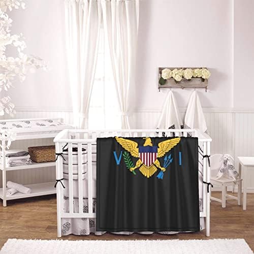 Bandeira das Ilhas Virgens dos EUA Cobertores de Swaddle Super Soft Baby Comfort Baby Essentials Quilt Baby 30 X40