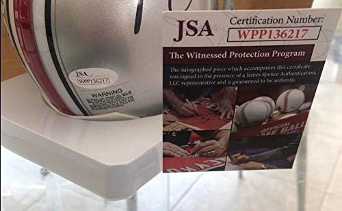 Jerome Baker Ohio State Buckeyes assinou Riddell Mini Capacete JSA COA WPP136217