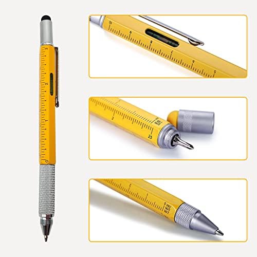 Estocando exclusivo gadgets stuffers novidade presentes 6 em 1 canetas, ferramentas de construção de canetas