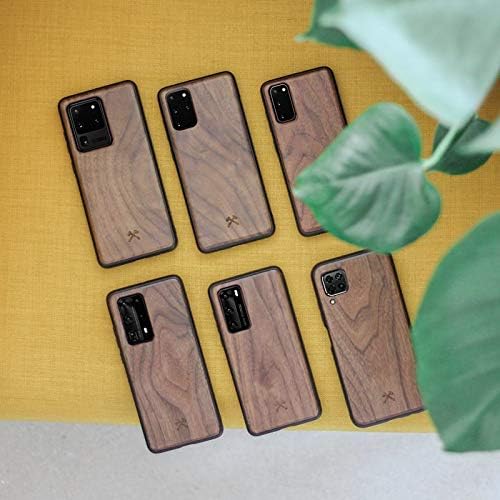 Woodgressories - Case Compatível com Samsung Galaxy S20+ Feito de madeira real, Ecobump