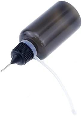Hngson 30 ml de agulha garrafa de plástico de ponta de precisão Aplicador garrafas pretas garrafas de aperto