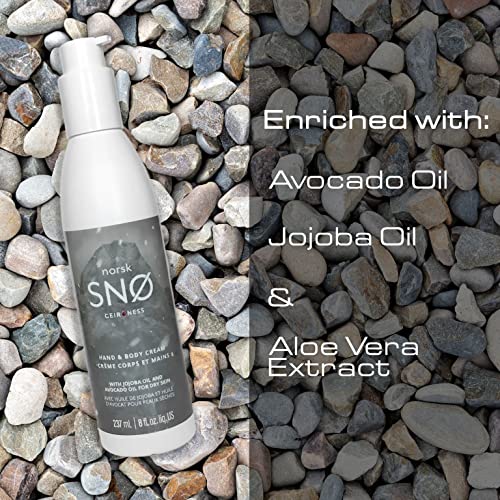 Norsk Snø Hand & Body Cream - Loção de pele seca - hidratante profundo de uso único com óleos essenciais