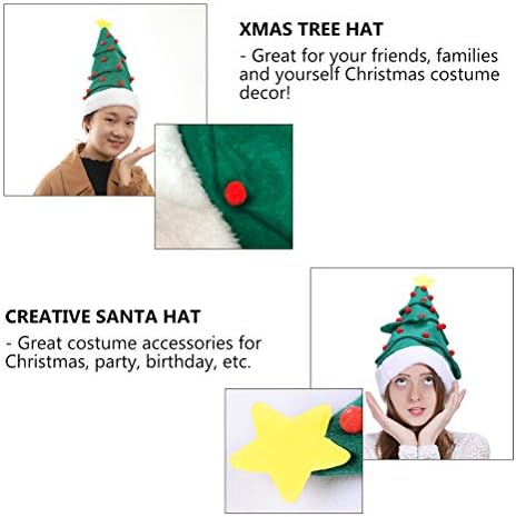 LioBo 1 PC Christmas Tree Hat Hat Festival Decoração de Natal Funny Hat Christmas Decoração Acessórios