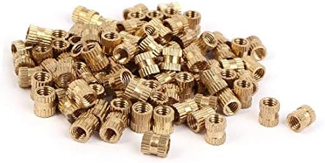 X-dree m4 x 6 mm 0,7 mm de cilindro de bronze cilindro inserção de rosca de bronze de 0,7 mm 100pcs (m4 x 6 mm 0,7